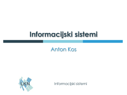 Informacijski sistemi - Laboratorij za informacijske tehnologije