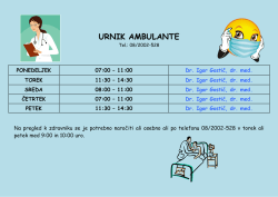 URNIK AMBULANTE