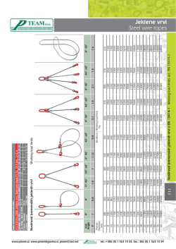 Jeklene vrvi Steel wire ropes - P