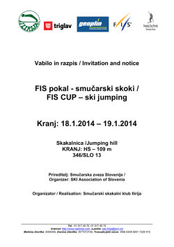 FIS pokal - smučarski skoki / FIS CUP – ski jumping Kranj