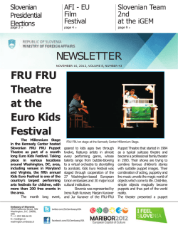 NEWSLETTER FRU FRU Theatre at the Euro Kids Festival