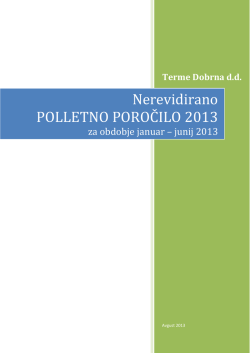 Polletno poročilo 2013
