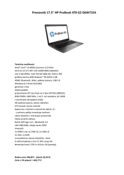 Prenosnik 17.3" HP ProBook 470 G2 G6W71EA