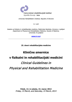 Clinical Guidelines in Physical and Rehabilitation Medicine