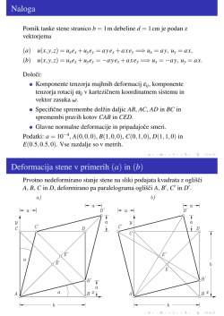 deformacije kvadratne stene - FGG-KM