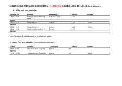 URNIK Oblikovanje vizualnih komunikacij, 2. stopnja, letni semester