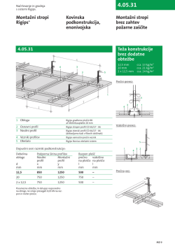 Teža konstrukcije brez dodatne obtežbe 4.05.31 Montažni