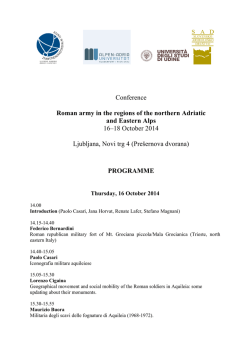 Conference Roman army in the regions of the northern Adriatic and