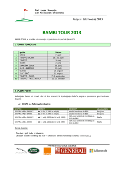 BAMBI TOUR 2013 - Golfportal.info