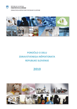 poročilo o delu zdravstvenega inšpektorata republike slovenije