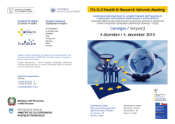 ITA-SLO Health & Research Network Meeting Convegno / Simpozij