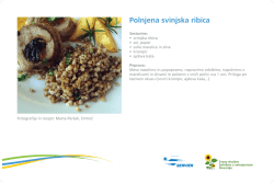 Sestavine: svinjska ribica • sol, poper • suhe marelice in