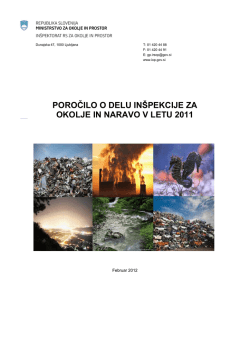 Poročilo o delu Inšpekcije za okolje in naravo 2011