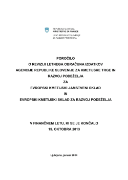 Poročilo EKJS in EKSRP 2013 - Urad Republike Slovenije za