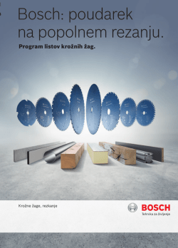 Bosch: poudarek na popolnem rezanju.