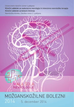 MŠN - Možgansko-žilne bolezni, 5. december 2014