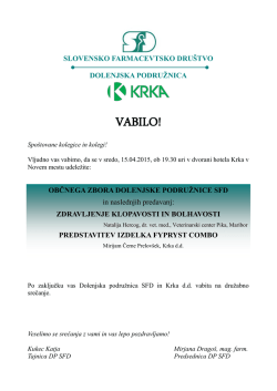 VABILO! - Slovensko farmacevtsko društvo