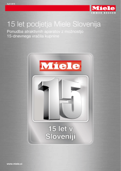 15 let podjetja Miele Slovenija