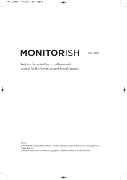 Vsebina Monitor 2013 - Predstavitev AMEU ISH