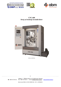 CNC-600 Stroj za brušenje krožnih listov