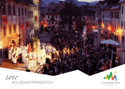 Koledar prireditev na Gorenjskem 2015