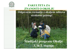 Kratka predstavitev FZO - Univerza v Novi Gorici