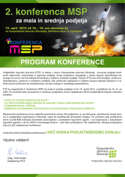2. konferenca MSP - Konferenca MSP za mala in srednja podjetja
