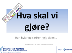 Hva skal vi gjøre? - Glenne regionale senter for autisme