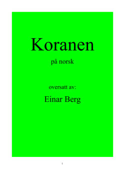 Einar Berg - Islam i Danmark