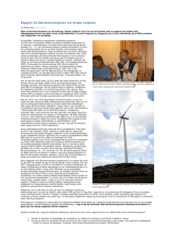 Rapport fra Bernkonvensjonen om Smøla vindpark