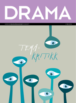 1-2014: Tema: KRITIKK - Landslaget drama i skolen