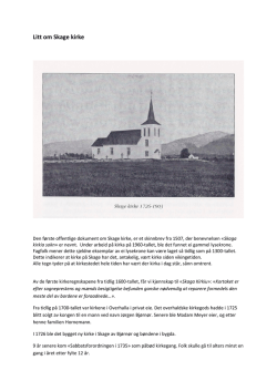 Litt om Skage kirke - Overhalla Historielag