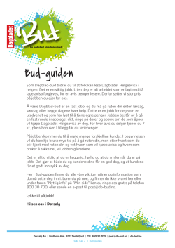 Bud-guiden - Dagblad-bud