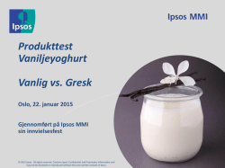 Resultater fra smakstest av yoghurt