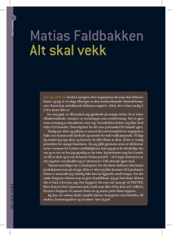 Matias Faldbakken Alt skal vekk