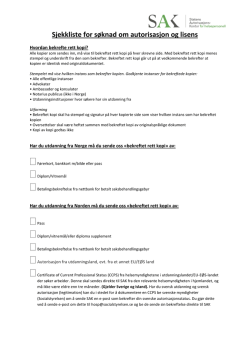 Sjekkliste for søknad om autorisasjon og lisens.pdf
