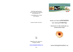 FUB brosjyre.pdf - Faglig forum for utøvere av biologisk medisin