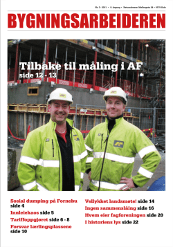 Tilbake til måling i AF - Oslo Bygningsarbeiderforening
