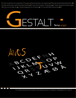 GESTALT 2014 Nr. 1 - Norsk Gestaltterapeut Forening