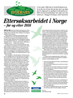 Ettersøksarbeidet i Norge - Jegernes Interesseorganisasjon
