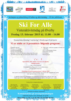 Invitasjon ski for alle 2015