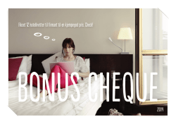 Bonus Cheque - Scandic Hotels