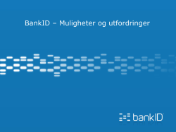 Utfordringer BankID