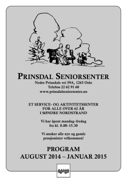 Program 2005/2006 - Prinsdal Seniorsenter