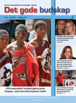 DFEFs misjonsarbeid i Swaziland opplever positiv framgang – og