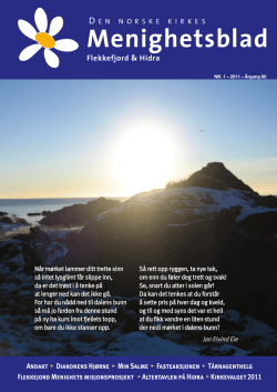 Menighetsbladet nr 1, 2011 - Flekkefjord.kirken.no
