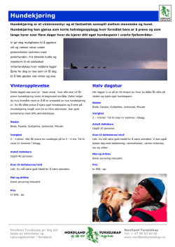 Hundekjøring - Nordland Turselskap