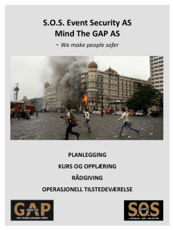SOS Event Security AS Mind The GAP AS -‐ We