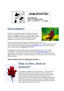 Gimleposten – juni 2013