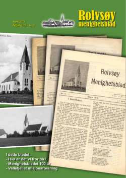 Rolvsøy menighetsblad er 100 år - Kirkene i Fredrikstad > Felles